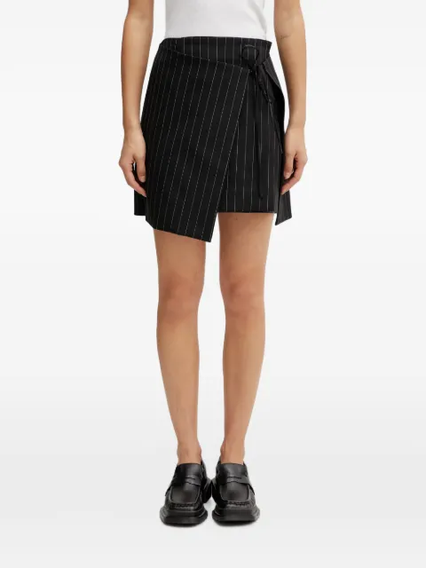 Sportmax — pinstripe-pattern wrap mini skirt
