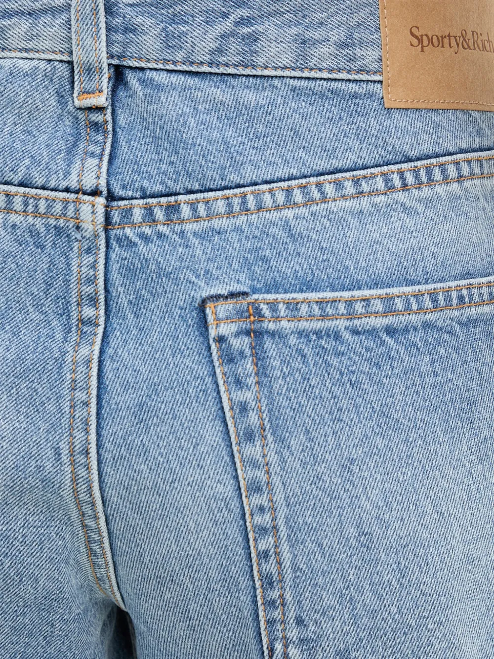 Sporty & Rich Jeans met wassing en wijde pijpen Blauw