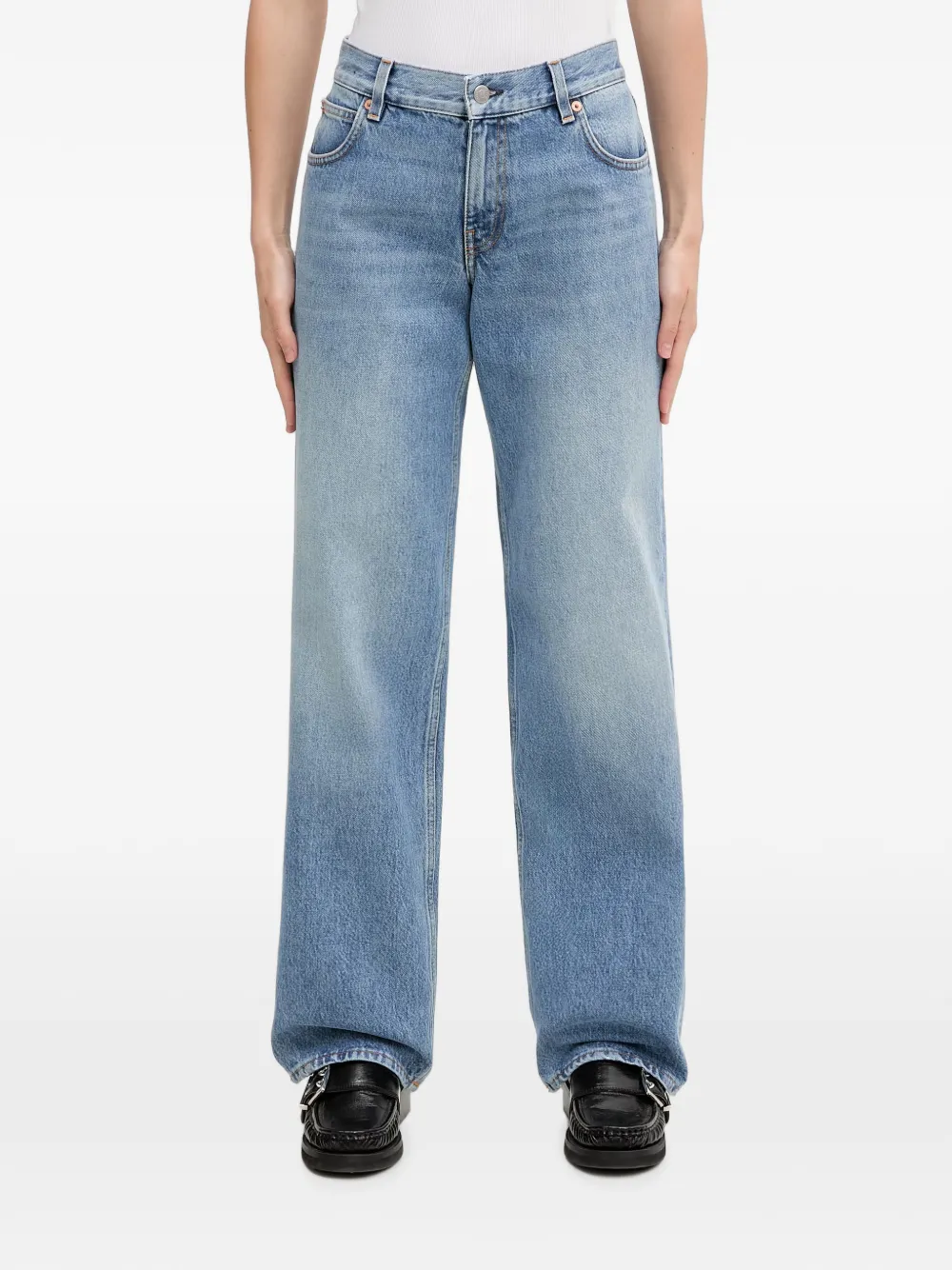Sporty & Rich light-wash wide-leg jeans - Blau