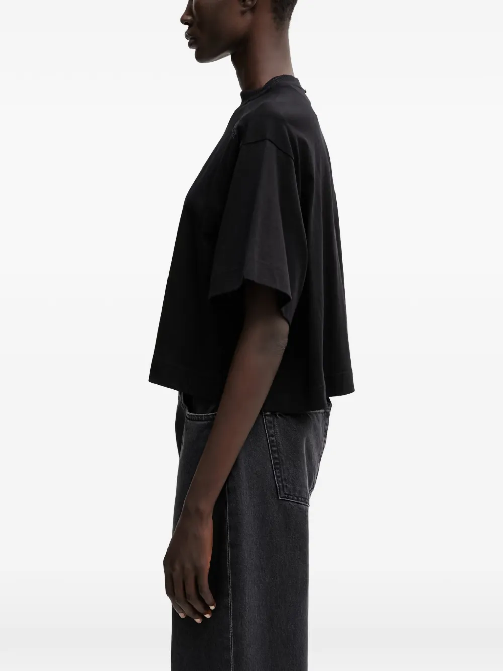 Sportmax T-shirt met logopatch Zwart