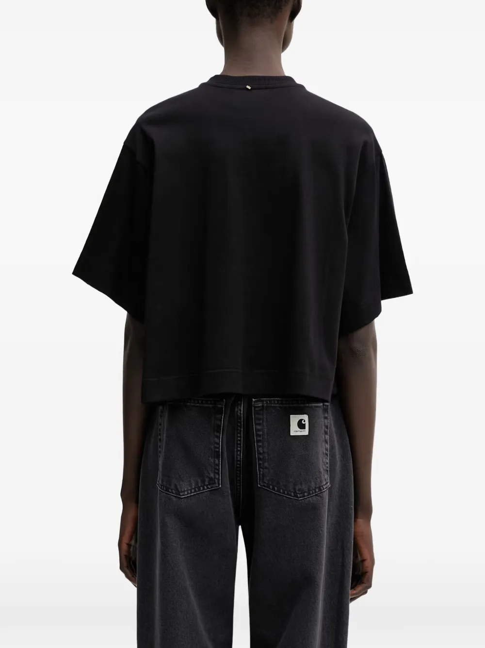 Sportmax T-shirt met logopatch Zwart
