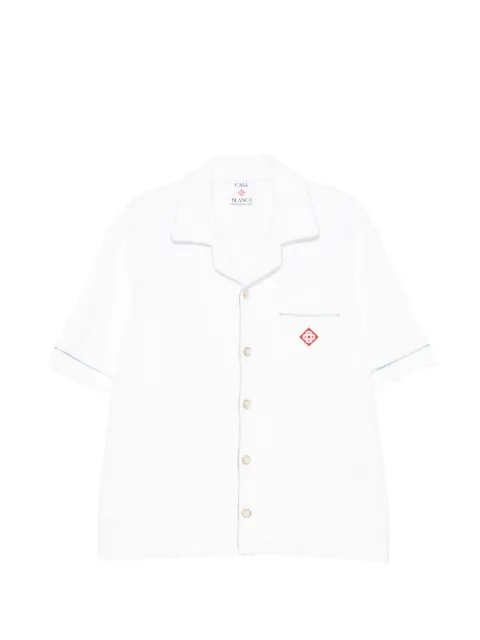Casablanca camisa con acabado texturizado y logo bordado