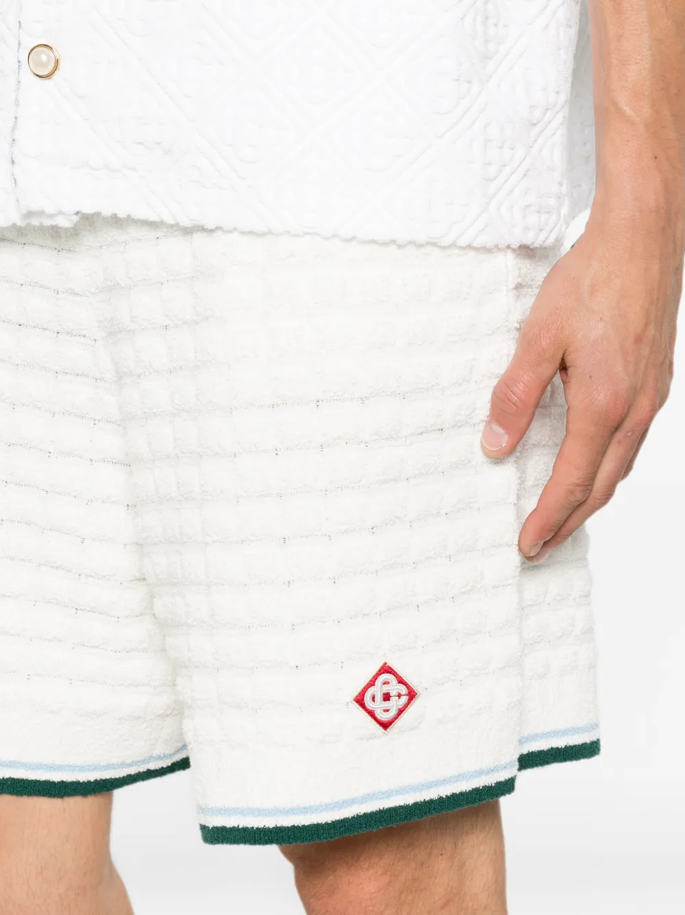 Casablanca Badstof shorts met trekkoord Beige