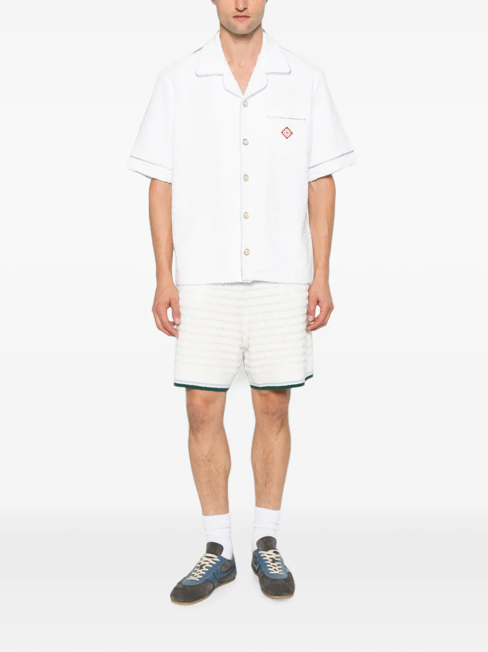 Casablanca terry-cloth drawstring-fastening shorts - Toni neutri