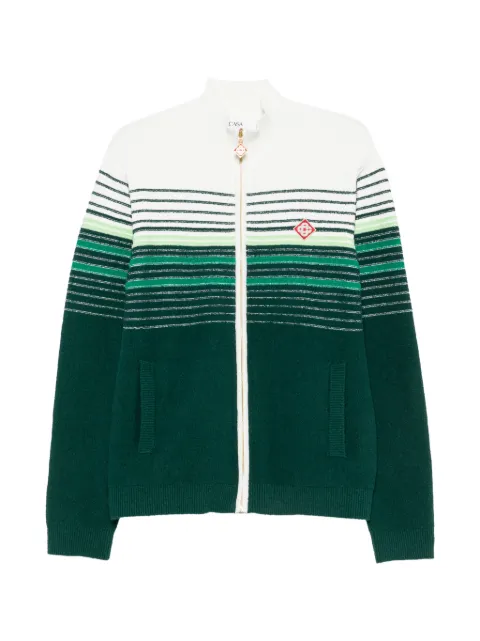 Casablanca striped zip-up cardigan