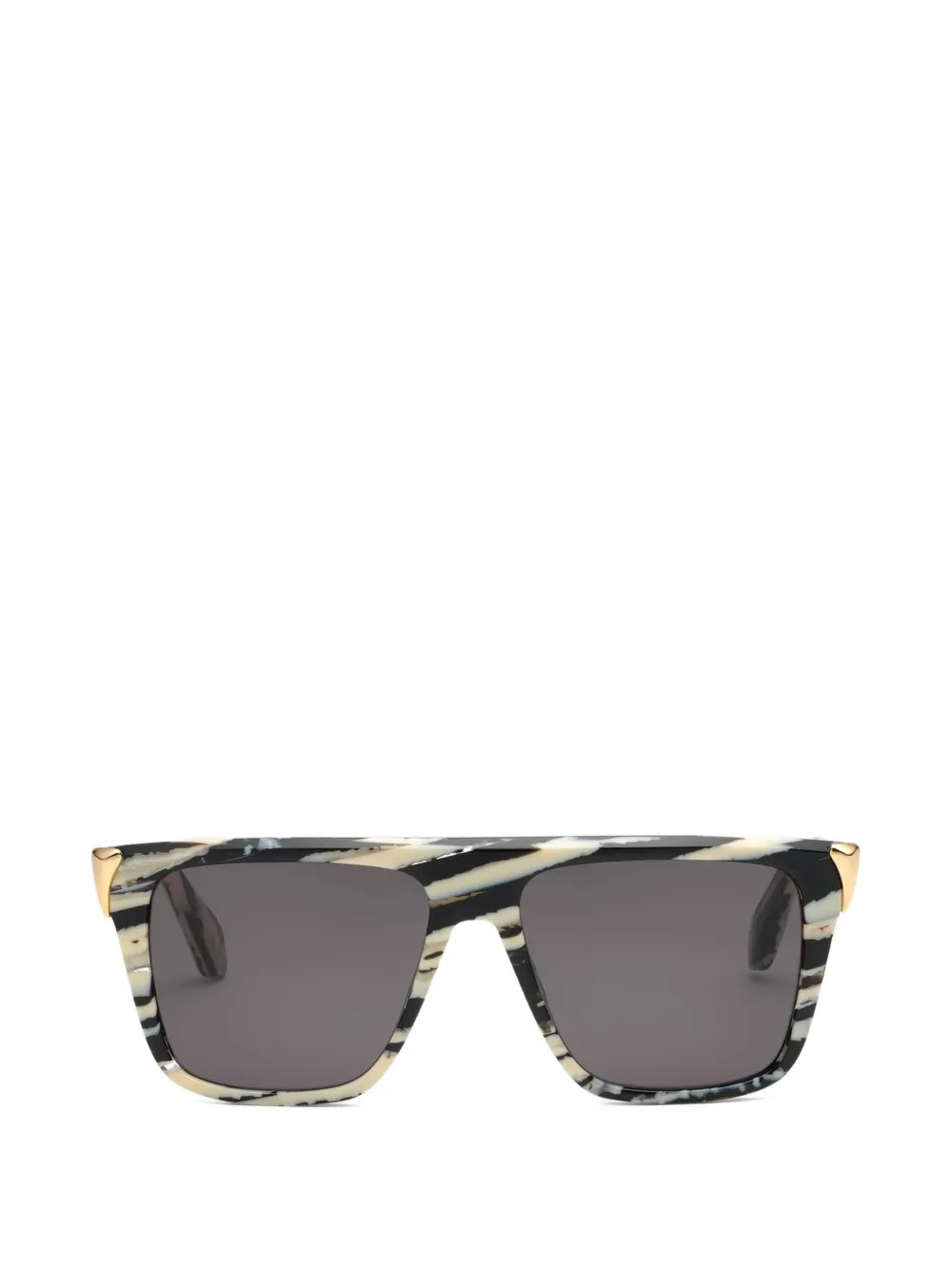 Roberto Cavalli zebra-print square-frame sunglasses - Nero