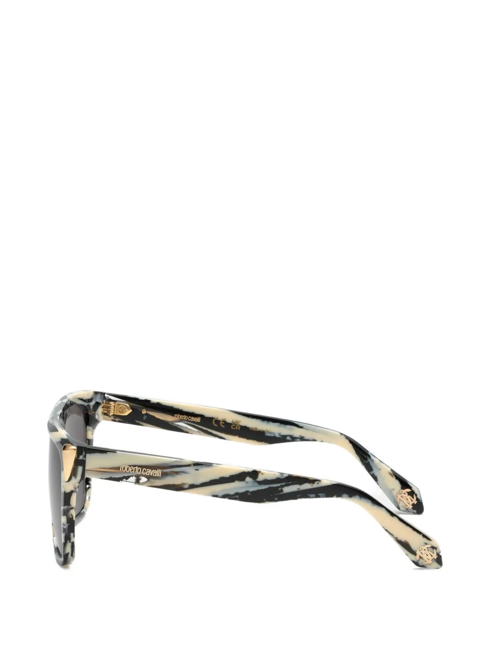 Roberto Cavalli Zonnebril met cat-eye montuur Zwart