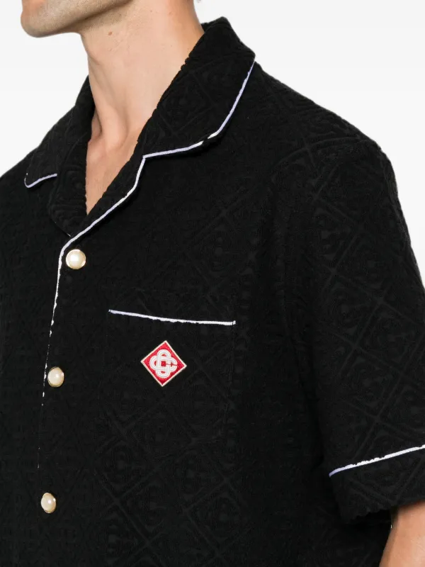 Casablanca コントラストトリム ポロシャツ | ブラック | FARFETCH JP