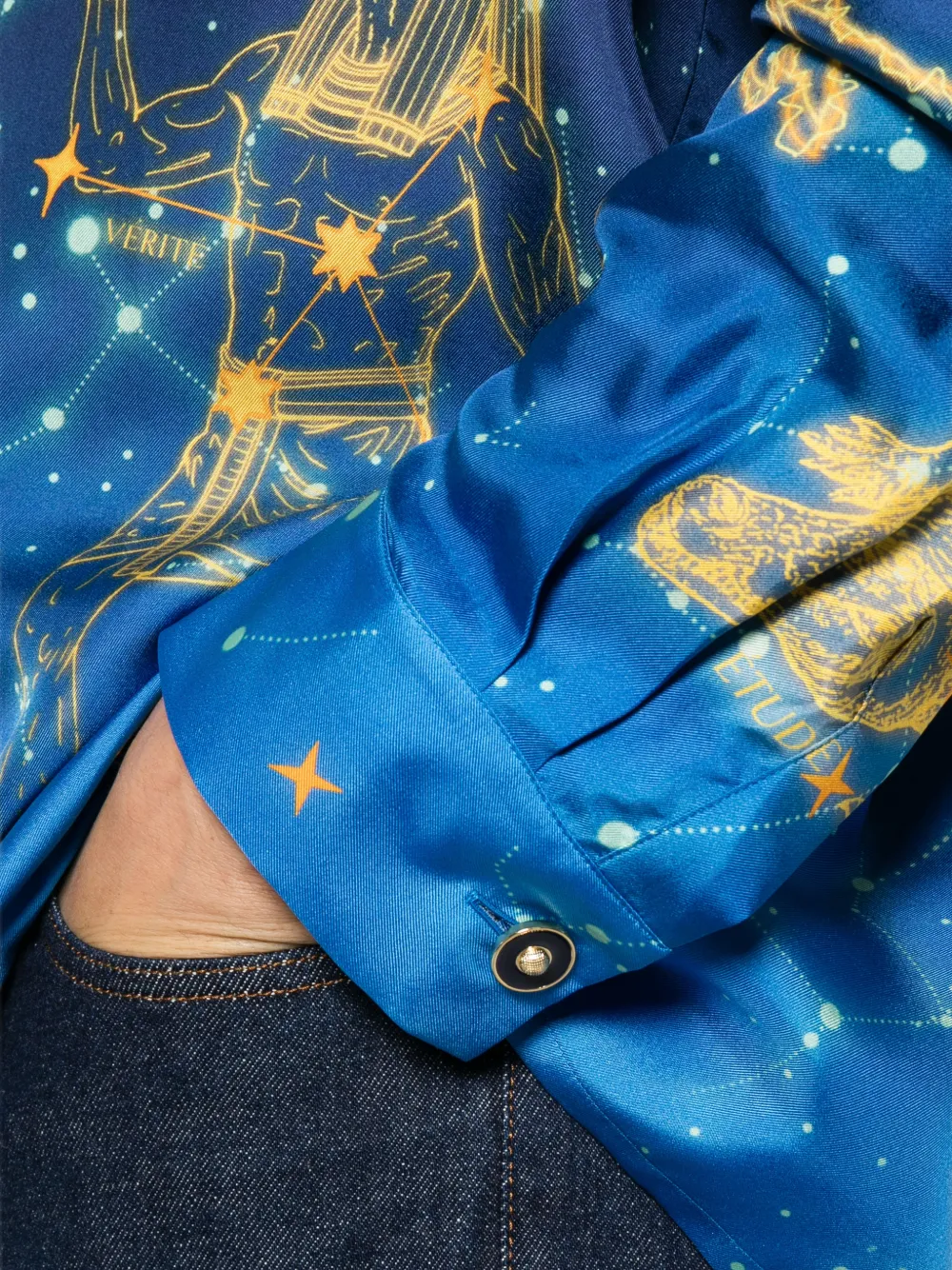 Casablanca Overhemd met print en lange mouwen Blauw