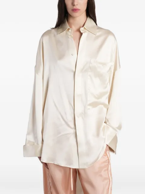 B1ARCHIVE open-back satin shirt