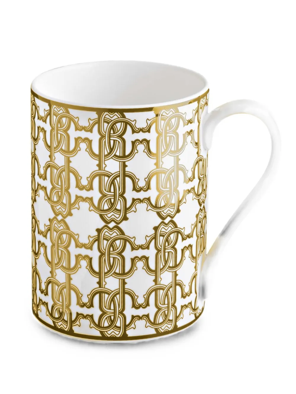 Roberto Cavalli Home Monogram Mug In White