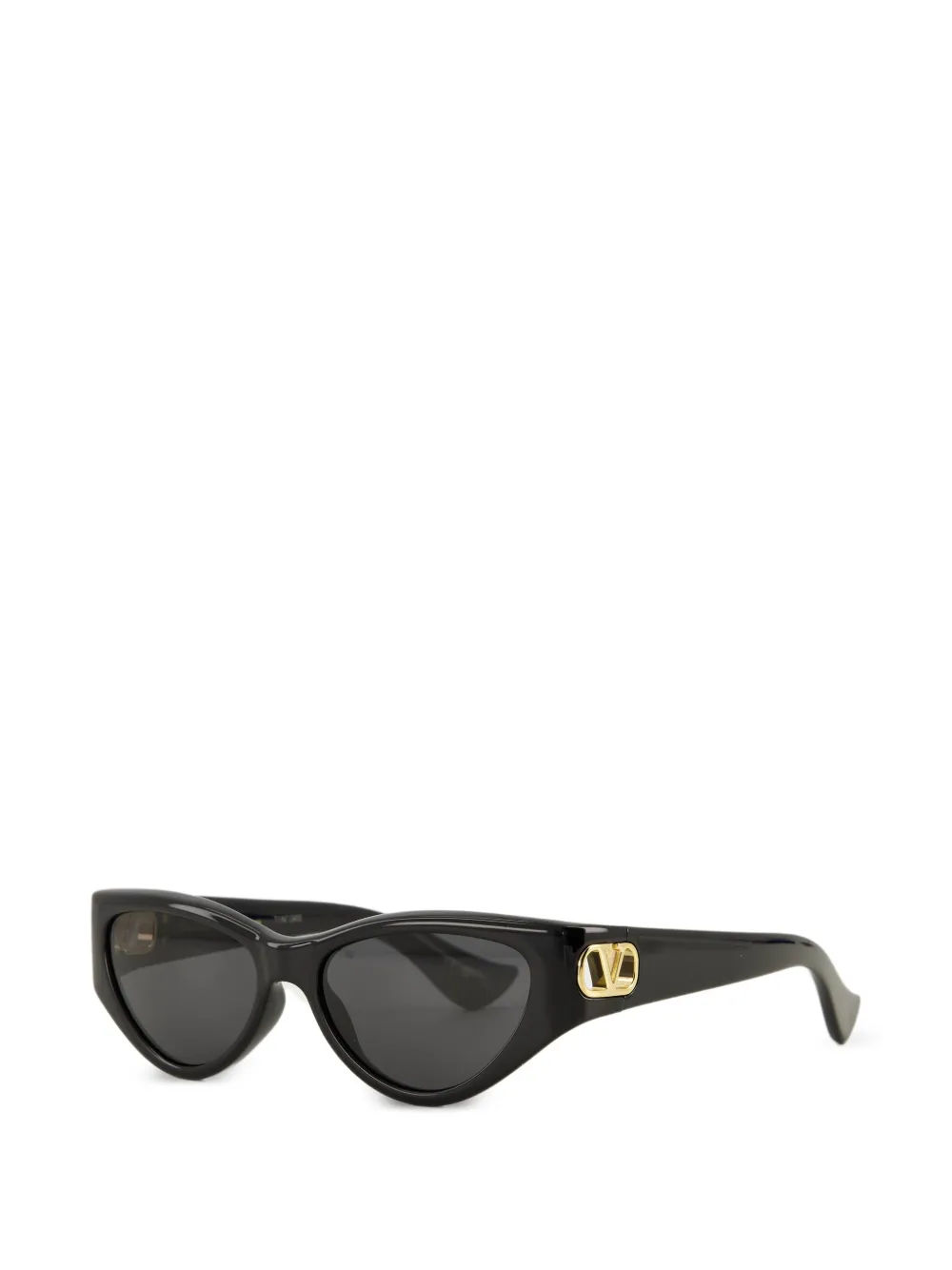 VALENTINO GARAVANI EYEWEAR Zonnebril met VLogo plakkaat en cat-eye montuur Zwart