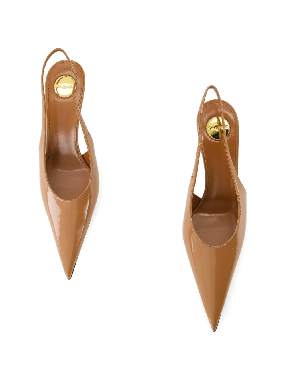 Saint Laurent Guermantes pointed-toe pumps Beige