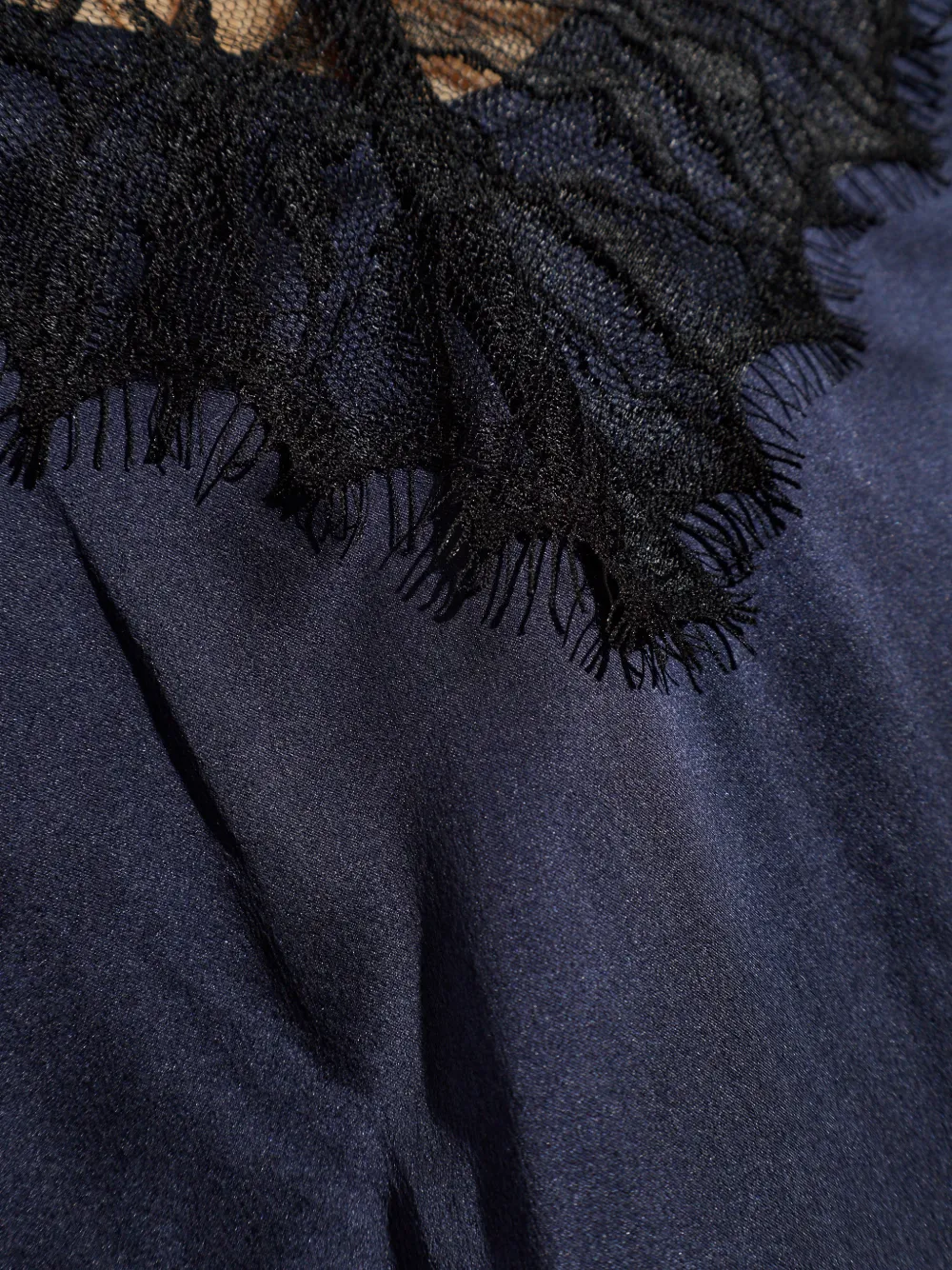 IRO Bailar midi-jurk met kanten afwerking Blauw