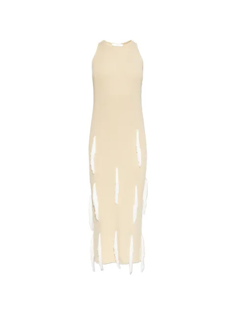 IRO FLEUR fringe cutout midi dress