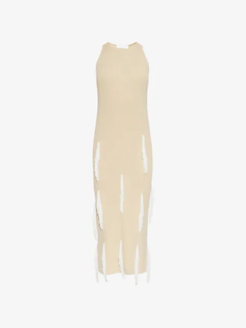 IRO FLEUR fringe cutout midi dress