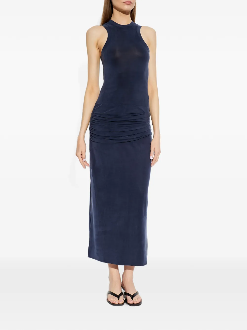 IRO Eclose maxi-jurk met ruche taille Blauw