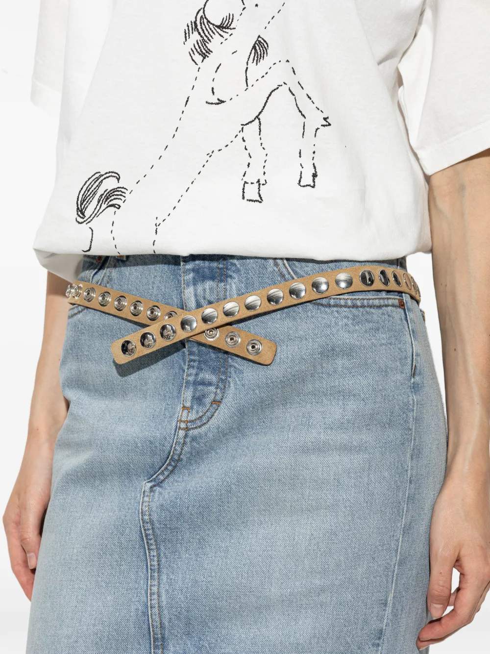 IRO Riem met studs Beige