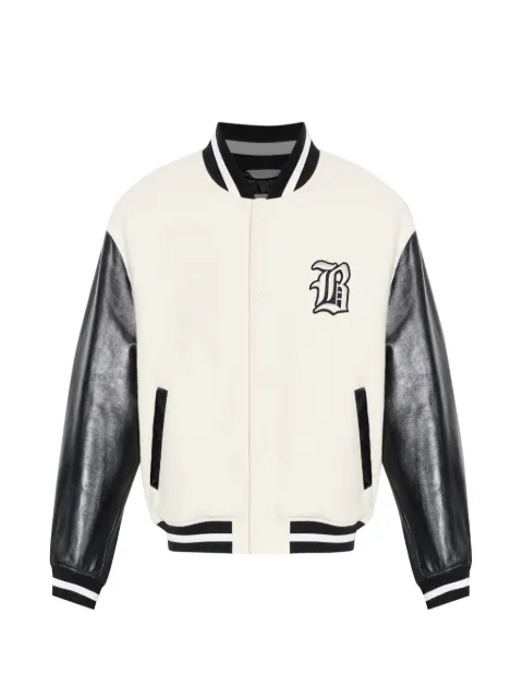 Balenciaga logo-patch bomber jacket
