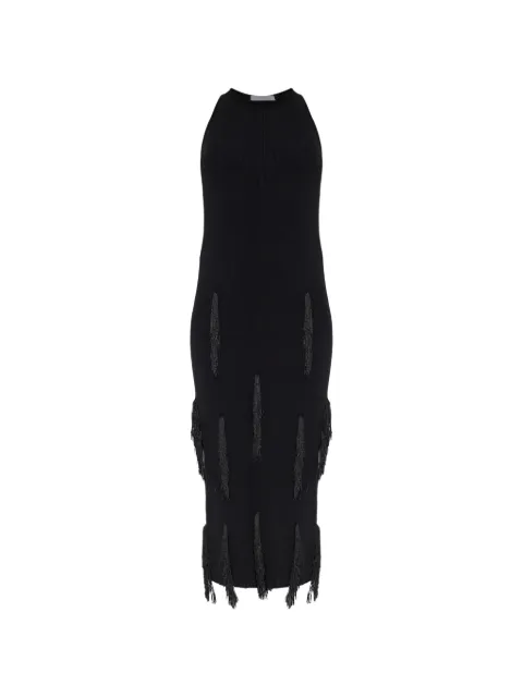 IRO vestido midi con flecos