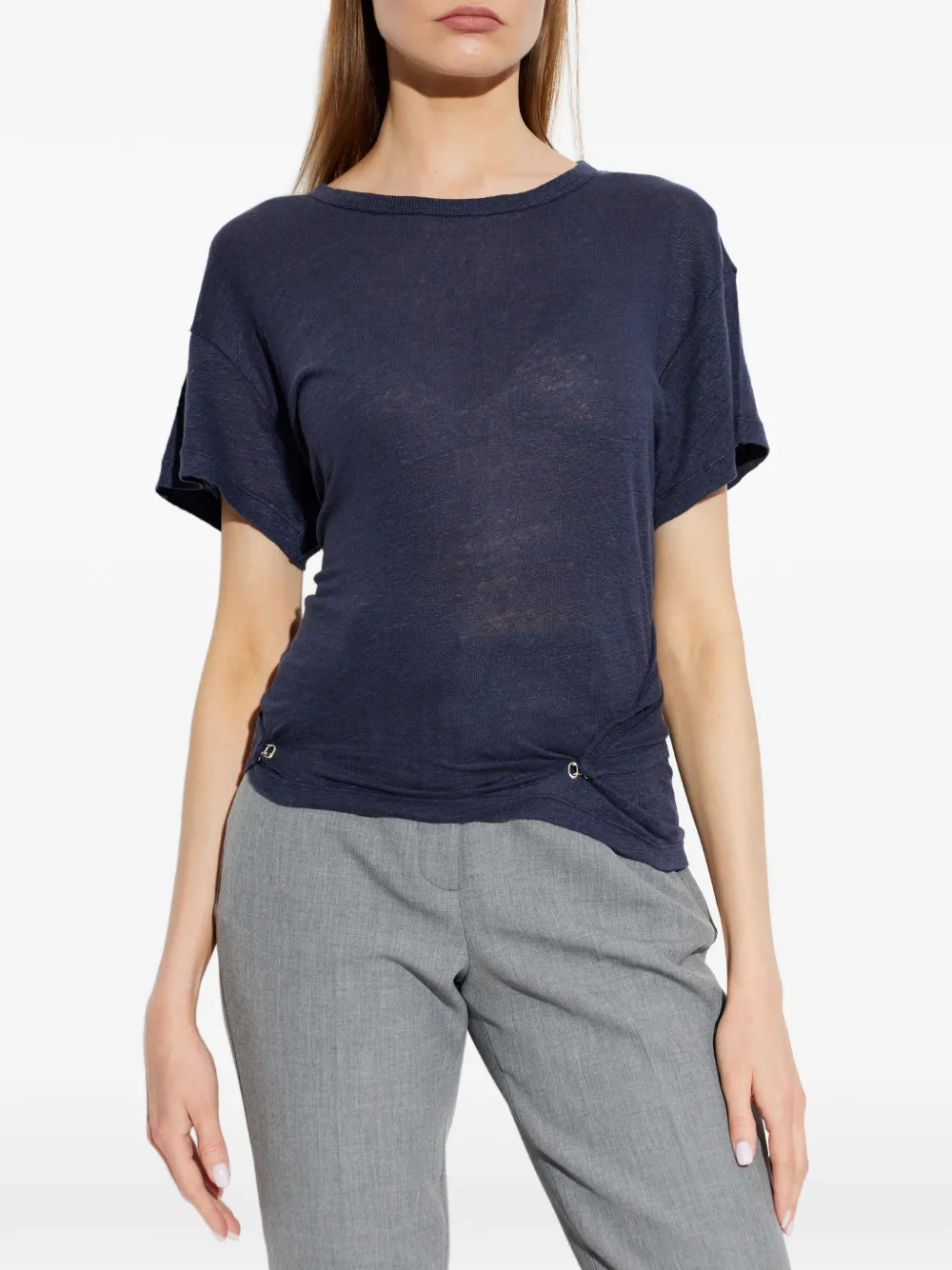 IRO Sorenza T-shirt met gedraaid detail Blauw