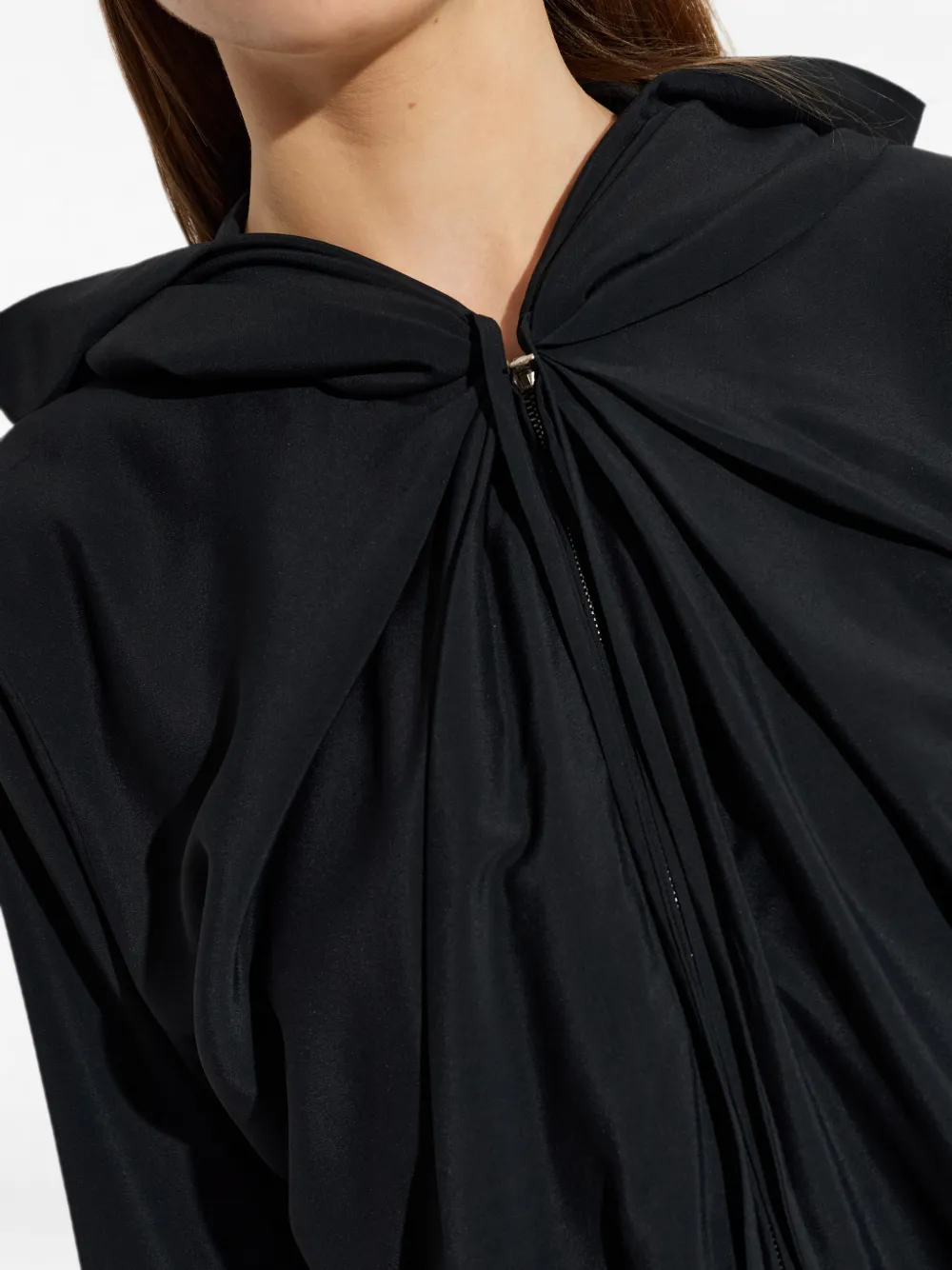 Alexander Wang Gedrapeerde hoodie Zwart