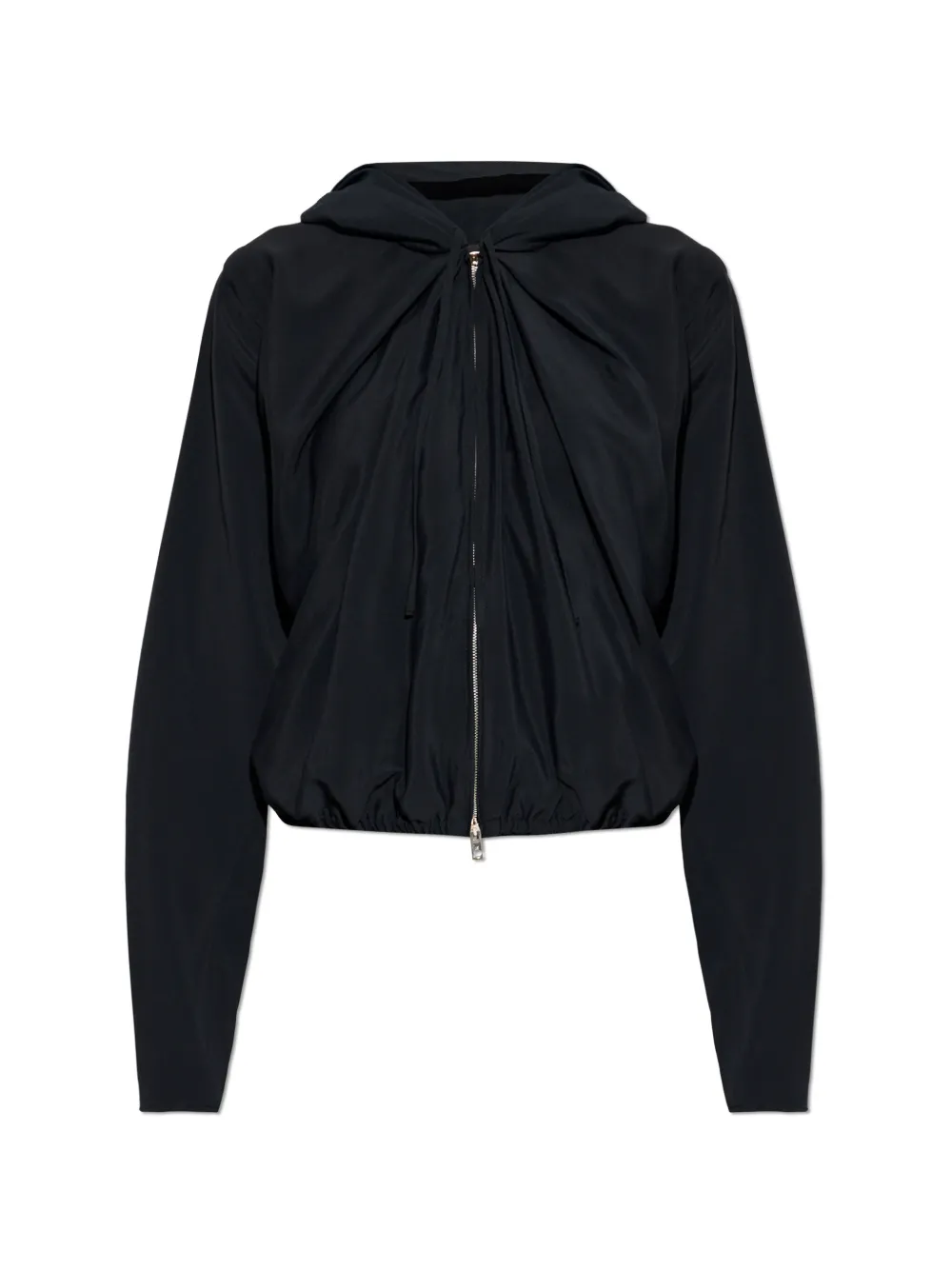 Alexander Wang draped zip-up hoodie - Schwarz