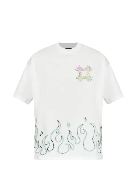 AMIRI MA QUAD FLAMES logo-print T-shirt