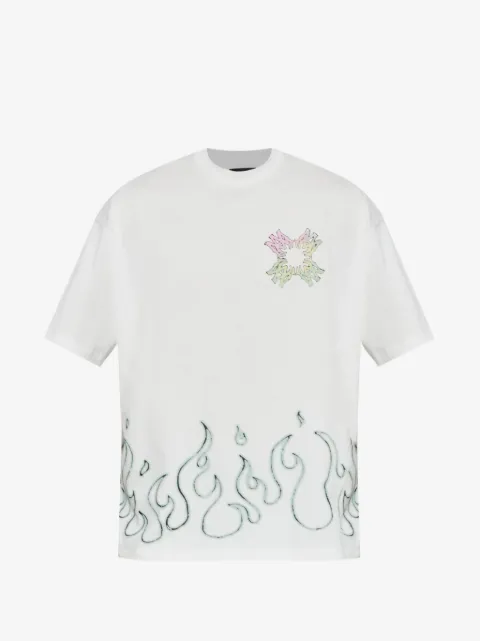 AMIRI MA QUAD FLAMES logo-print T-shirt
