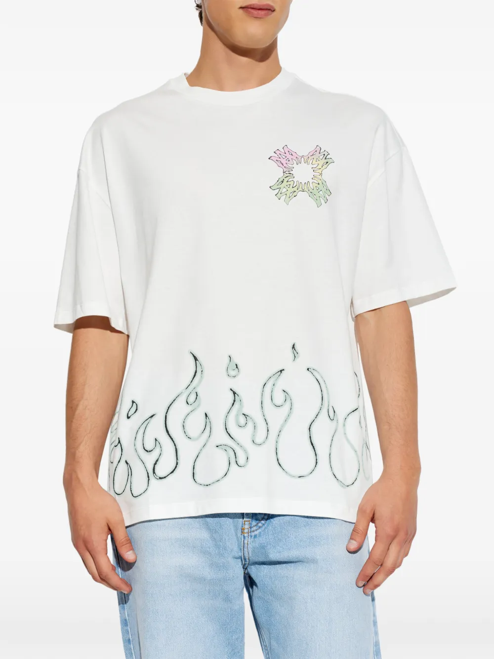 AMIRI MA Quad Flames T-shirt Wit