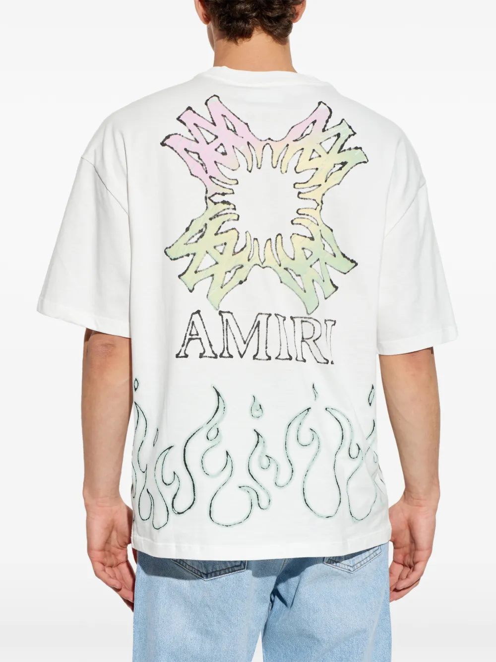 AMIRI MA Quad Flames T-shirt Wit