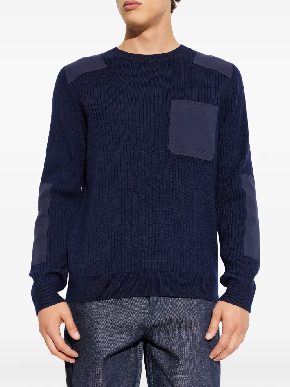 A.P.C. Mallarme trui met borstzak Blauw