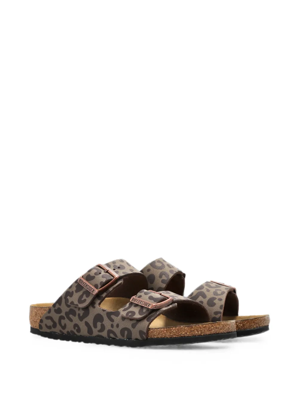 Birkenstock Kids Sandali slides Arizona leopardati - Toni neutri