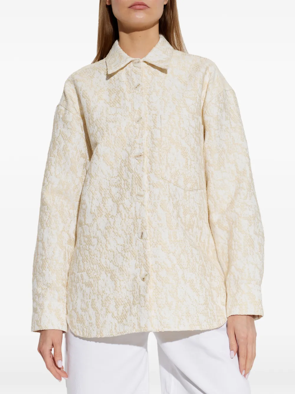 IRO Daffy shirtjack met textuur Wit