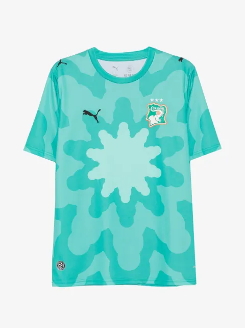 PUMA x FIF x Salehe Bembury graphic-print logo-patch T-shirt