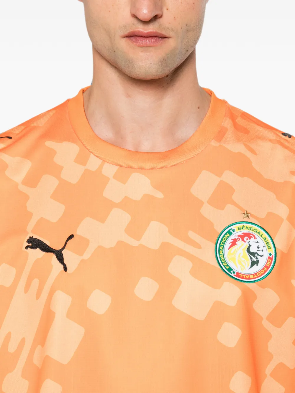 PUMA x Salehe Bembury x Senegal T-shirt met logopatch Oranje