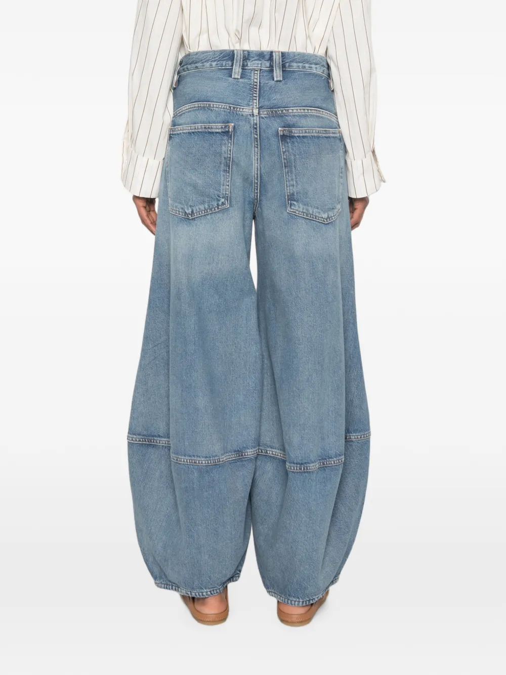 AGOLDE Jeans met naaddetail Beige
