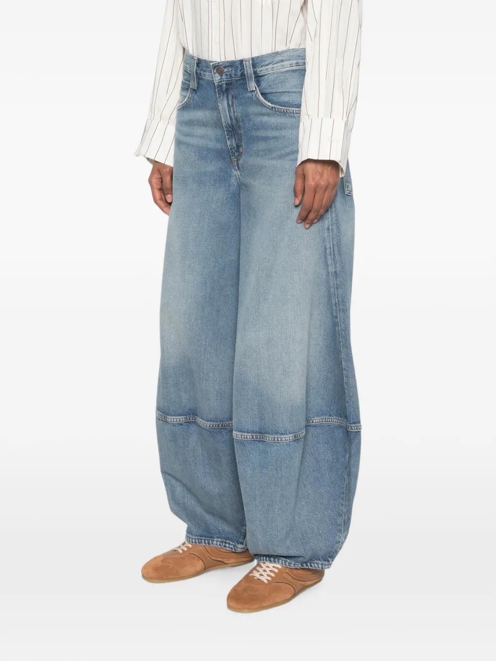 AGOLDE Jeans met naaddetail Beige
