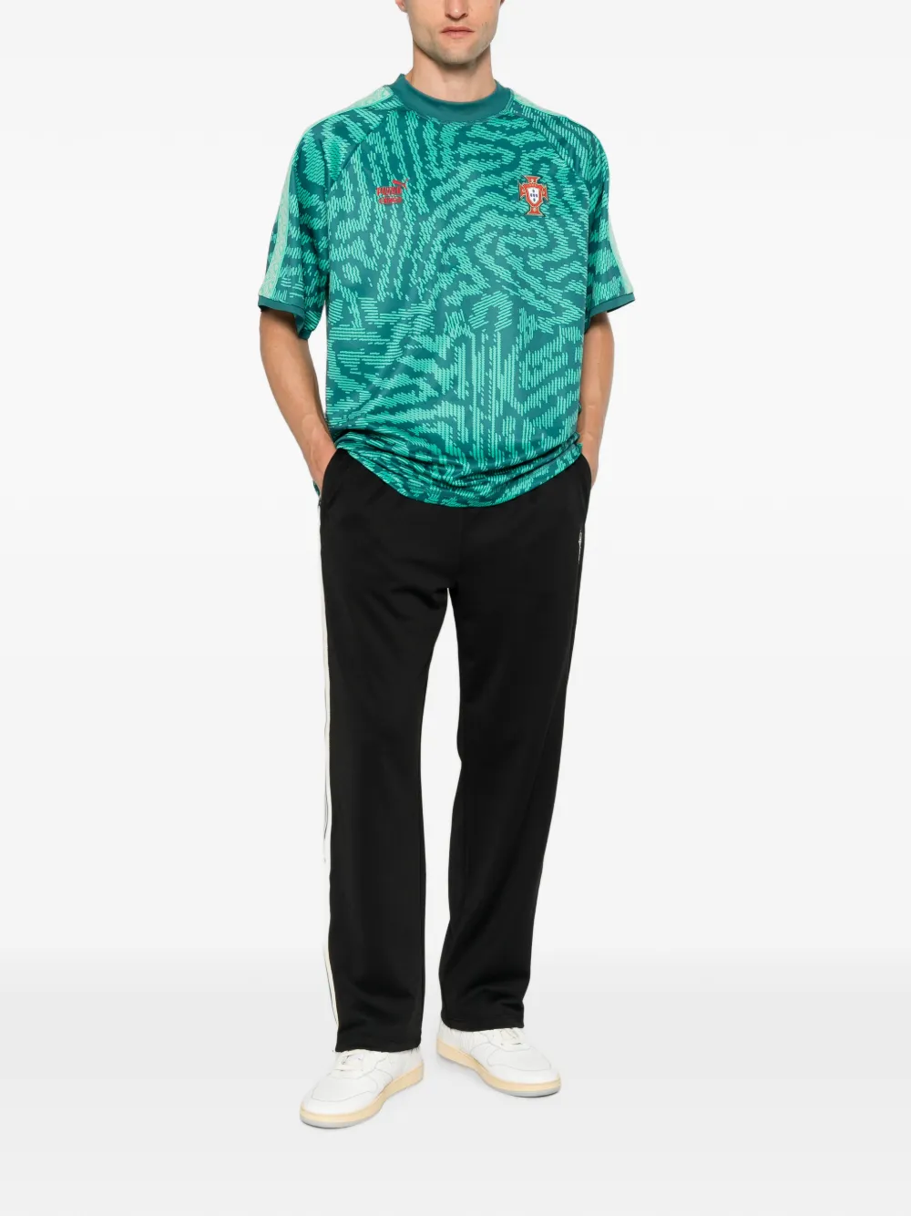 PUMA x FPF x SB King abstracte prints T-shirt Groen