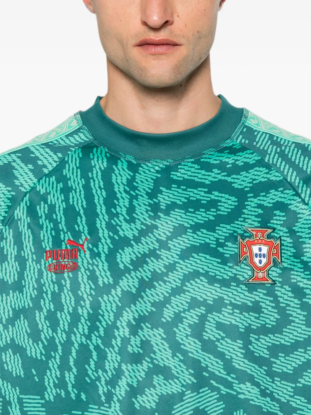 PUMA x FPF x SB King abstracte prints T-shirt Groen