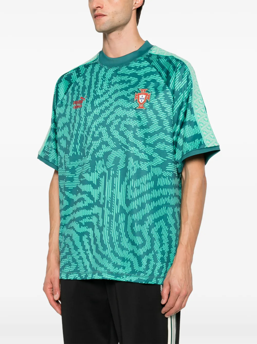 PUMA x FPF x SB King abstracte prints T-shirt Groen