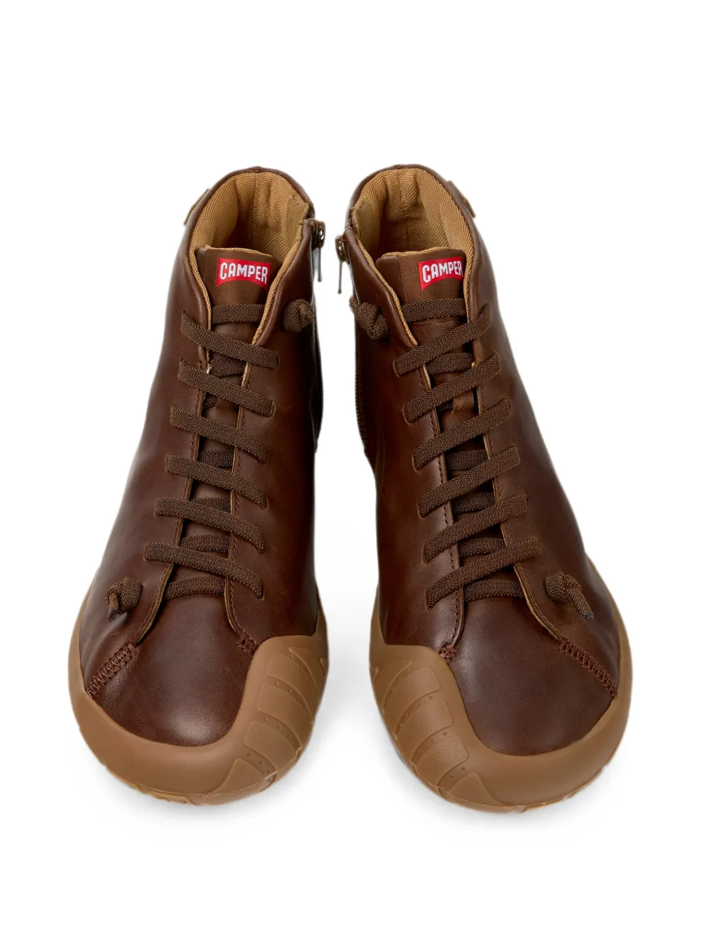 Camper Peu Path+ leather ankle boots Bruin