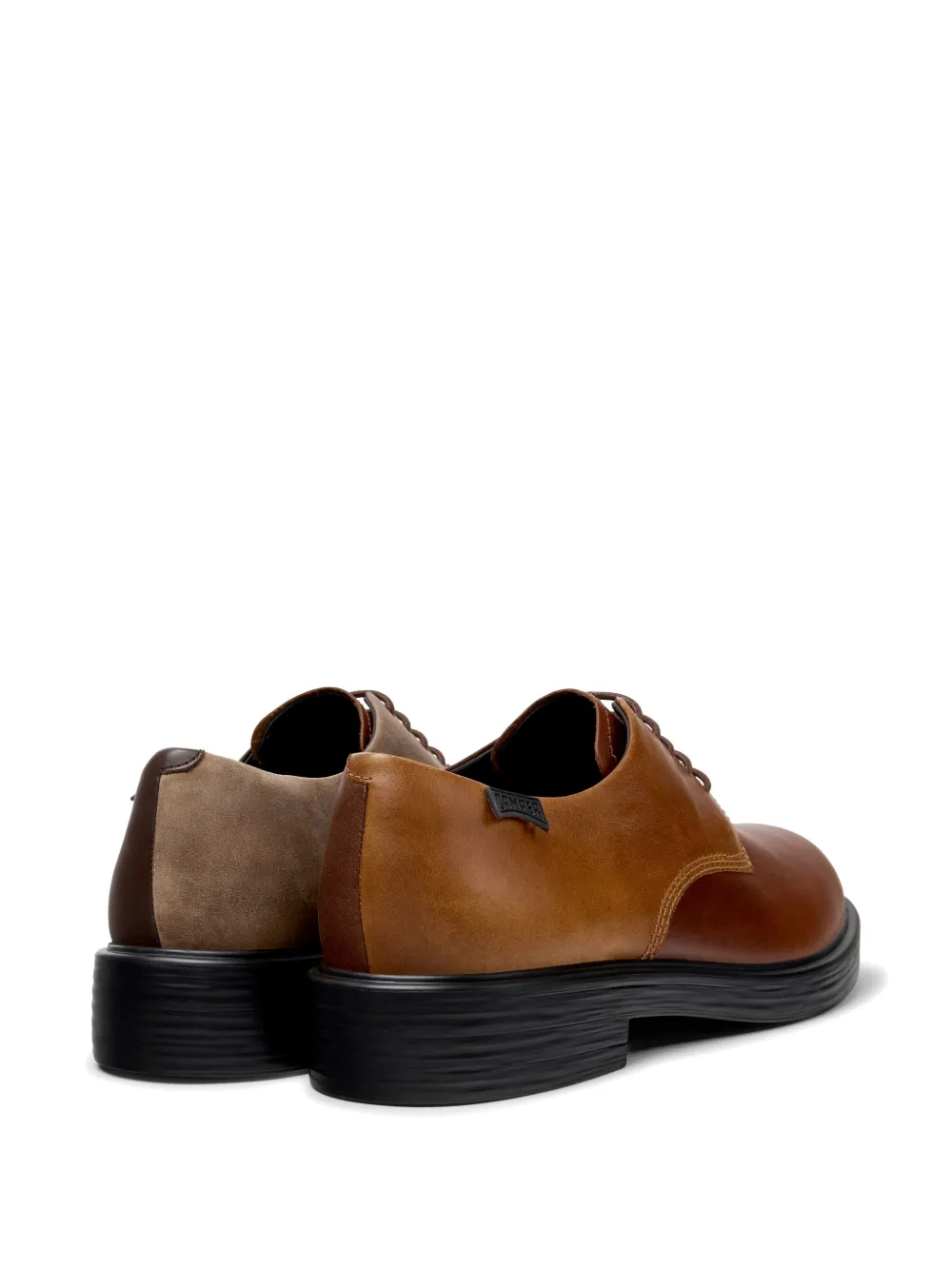 Camper Twins colour-block leather lace-up shoes Bruin