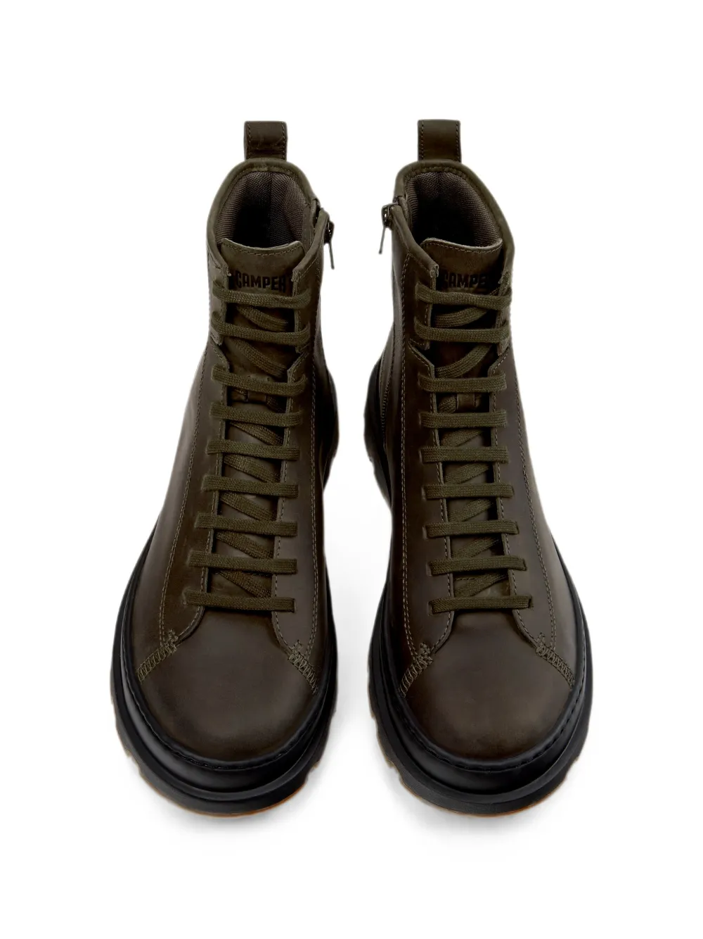 Camper Brutus+ nubuck leather ankle boots Groen