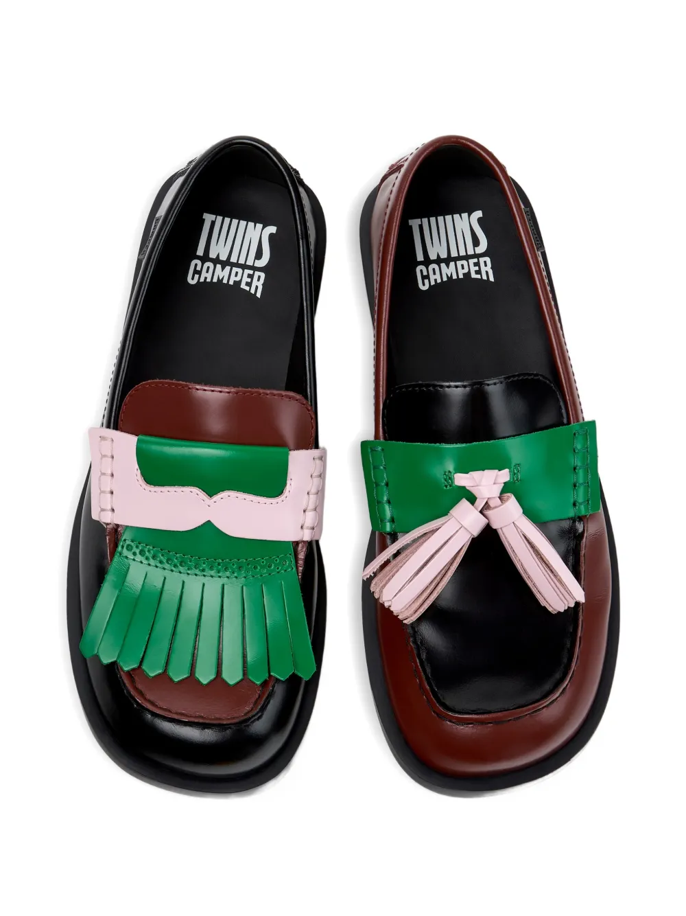 Camper Twins leren loafers Zwart