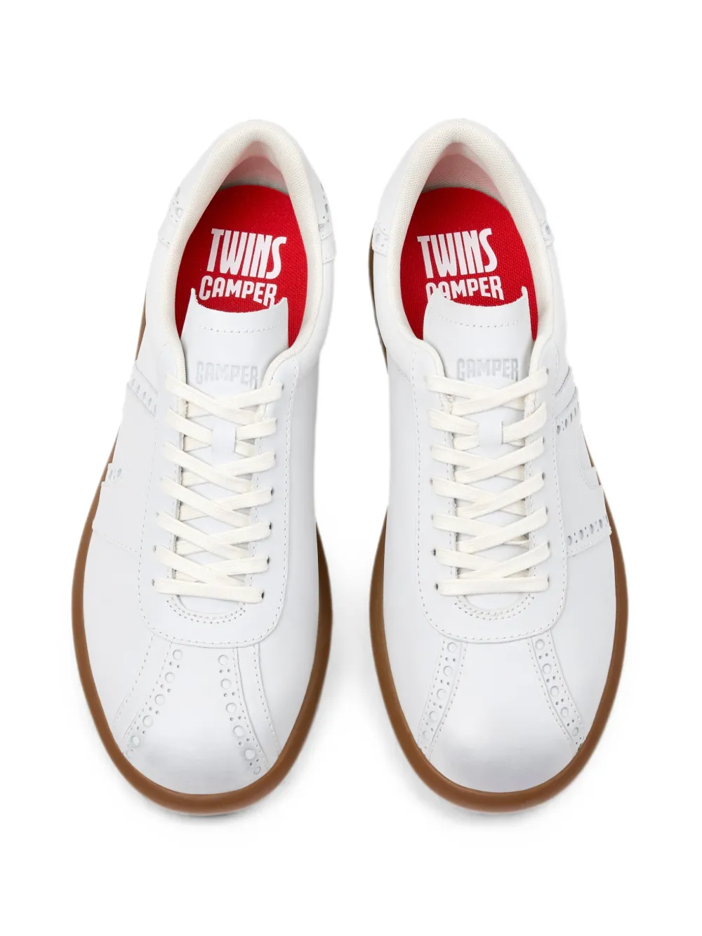 Camper Pelotas Soller sneakers met brogue detail Wit