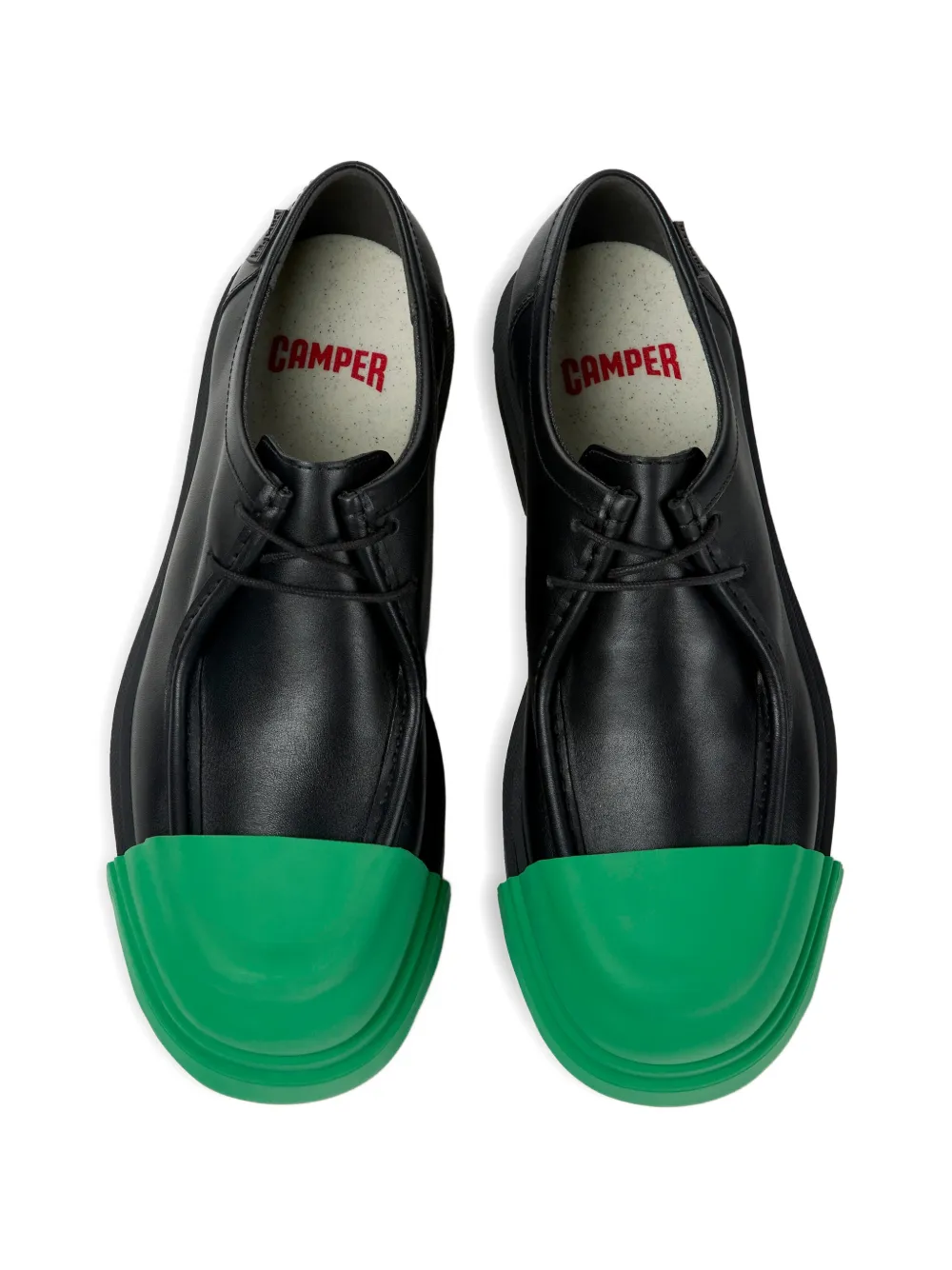 Camper Junction contrast-toe lace-up shoes Zwart