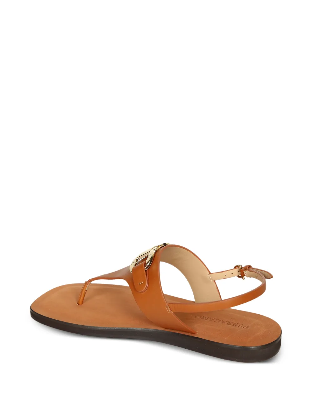 Ferragamo Gancini sandalen met gesp Bruin