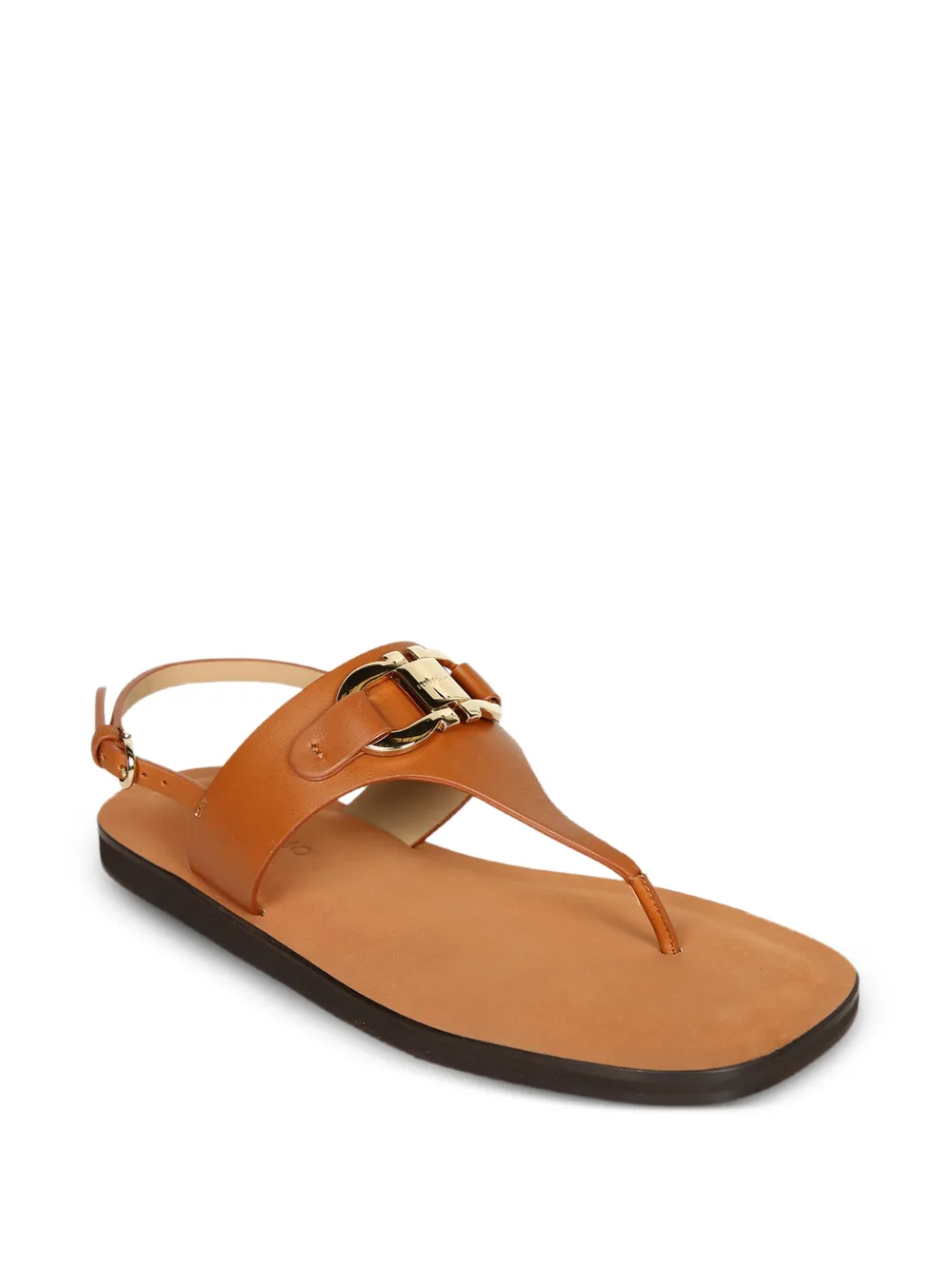 Ferragamo Gancini sandalen met gesp Bruin