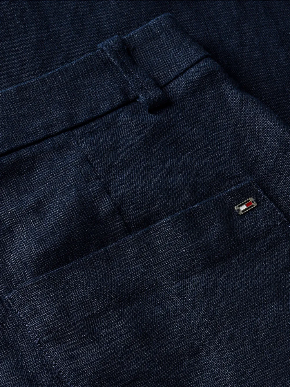 Tommy Hilfiger Plooibroek met wijde pijpen Blauw
